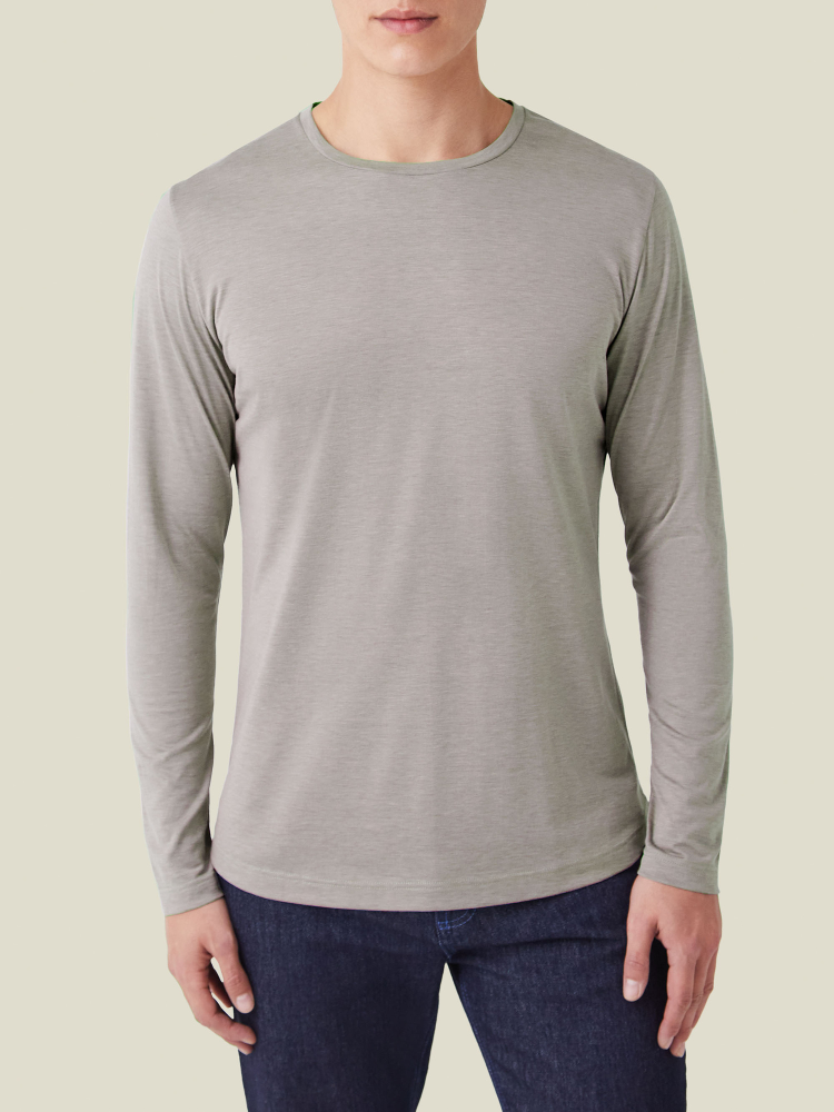 Luca Faloni T-Shirt Maniche LungheSeta Cotone