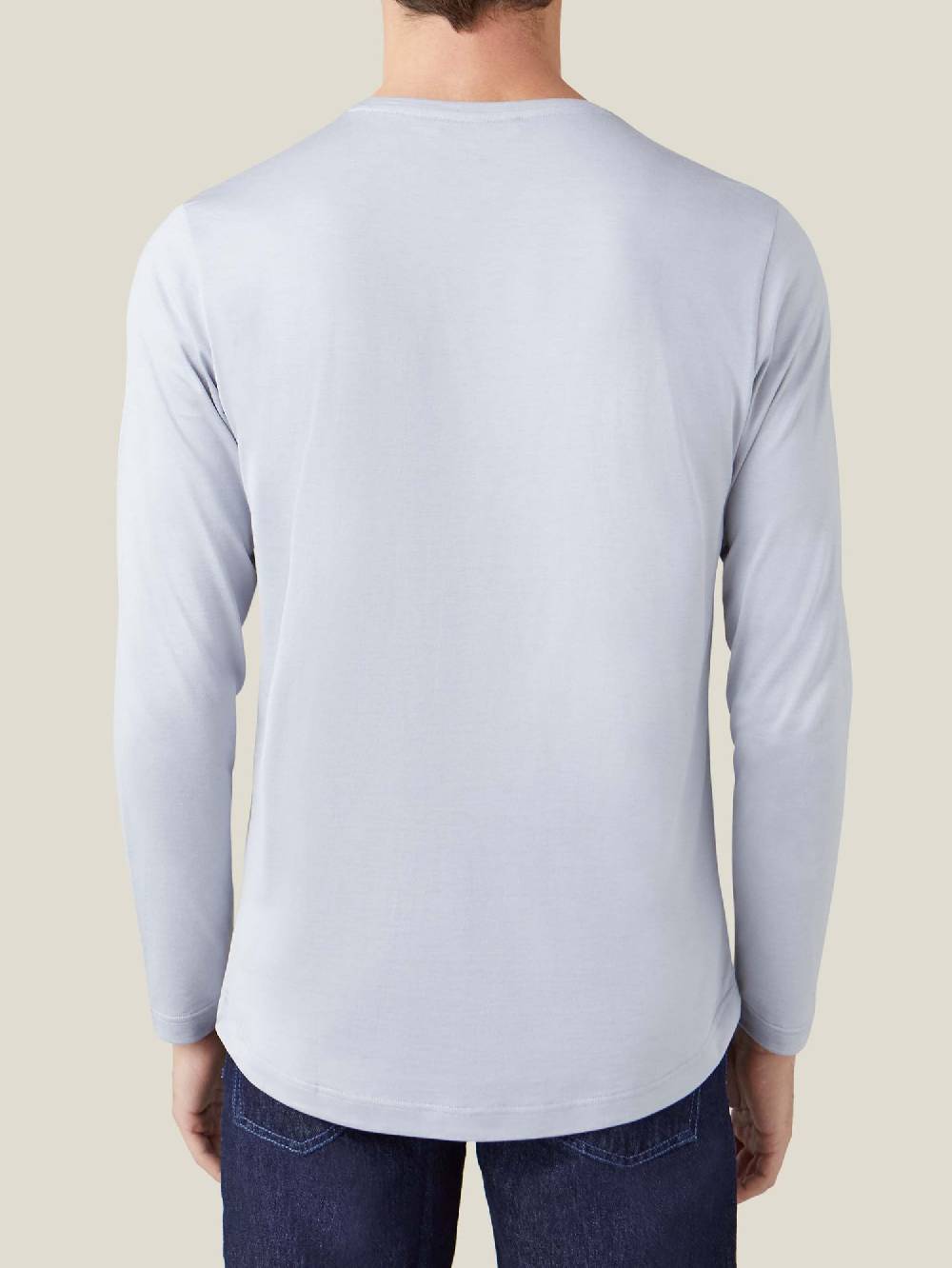 Luca Faloni T-Shirt Maniche LungheSeta Cotone Economico