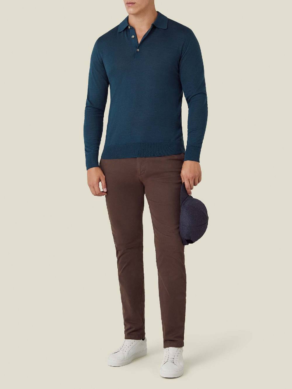 Luca Faloni Knitted PoloSeta-Cashmere Vendita Economica