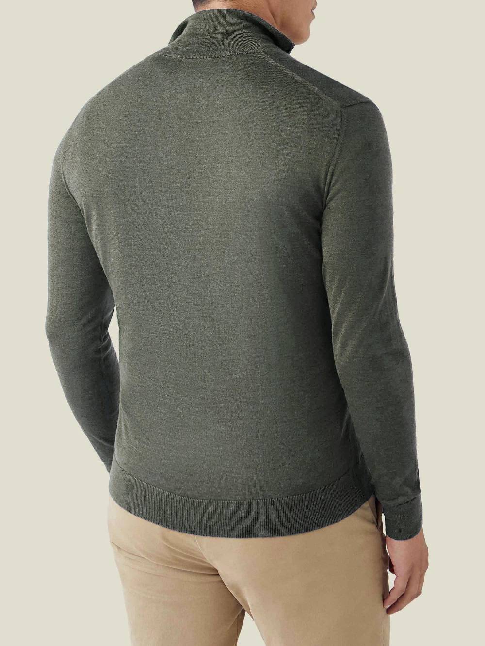 Luca Faloni Maglia con collo mezza zipSeta-Cashmere Qualità Garantita