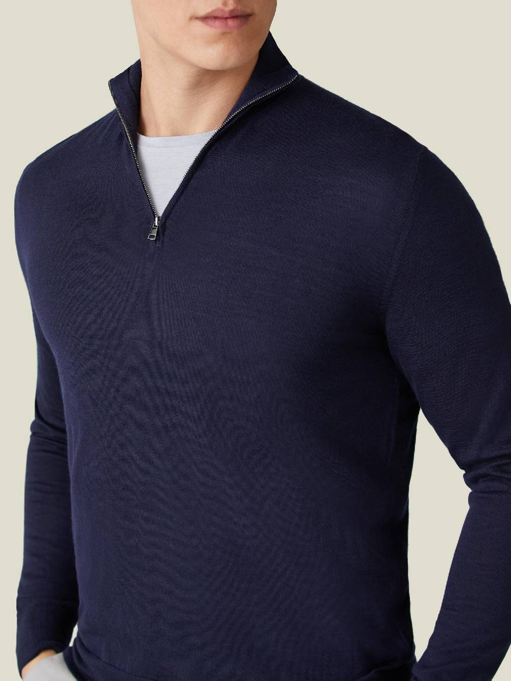Luca Faloni Maglia con collo mezza zipSeta-Cashmere Negozi Online