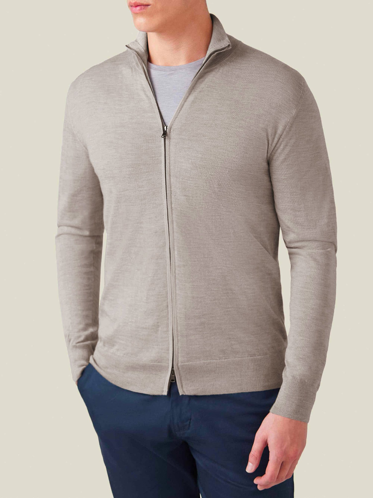 Luca Faloni Cardigan con ZipSeta-Cashmere