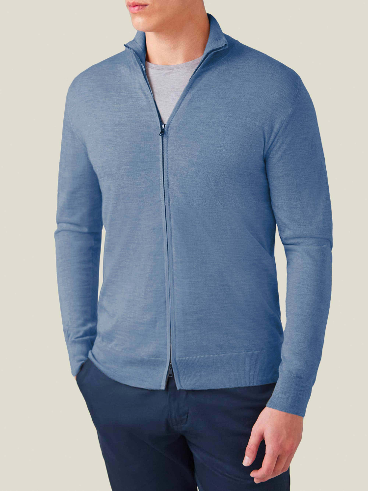 Luca Faloni Cardigan con ZipSeta-Cashmere