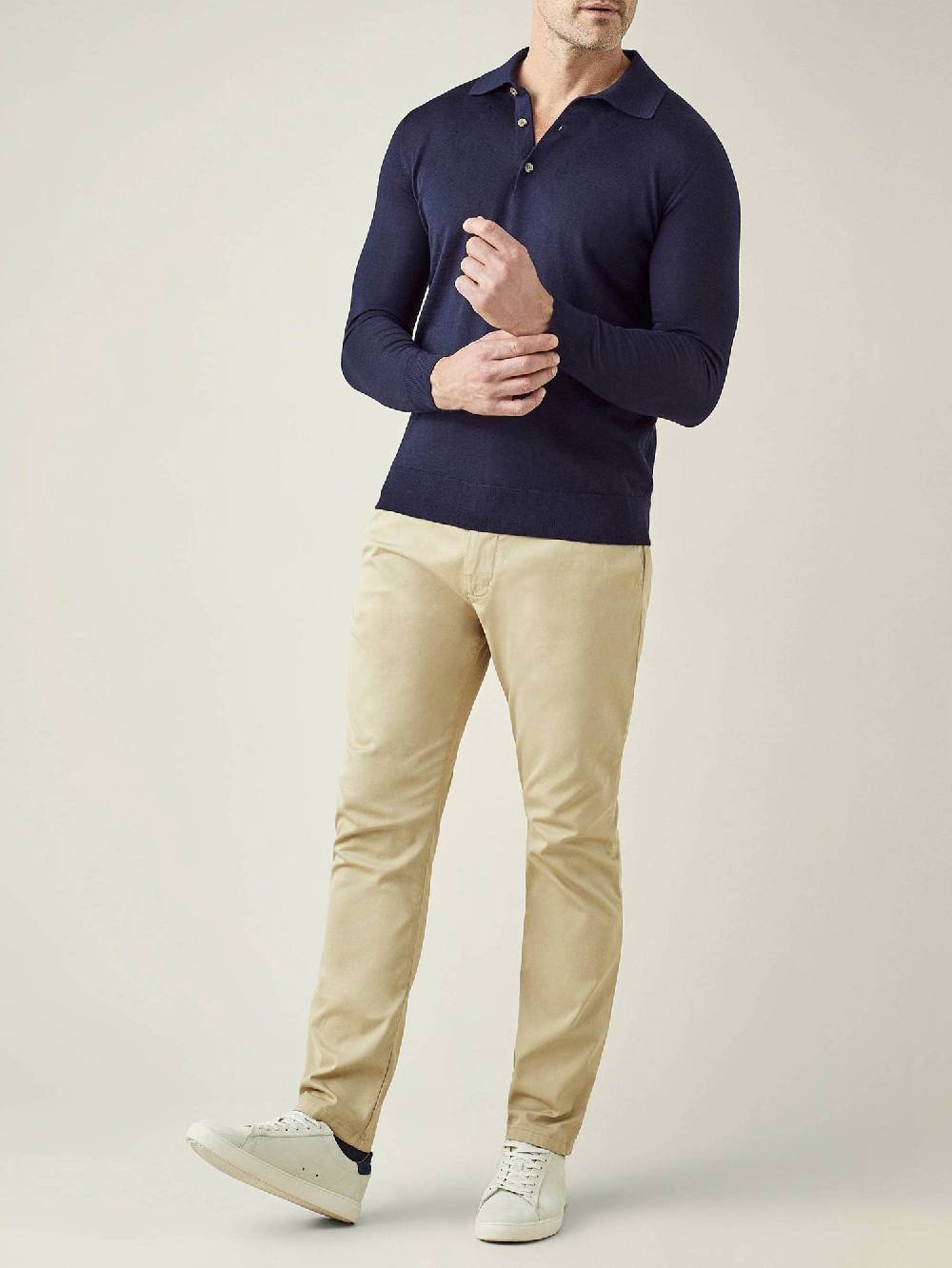 Luca Faloni Knitted PoloSeta-Cashmere Prezzo Ridotto