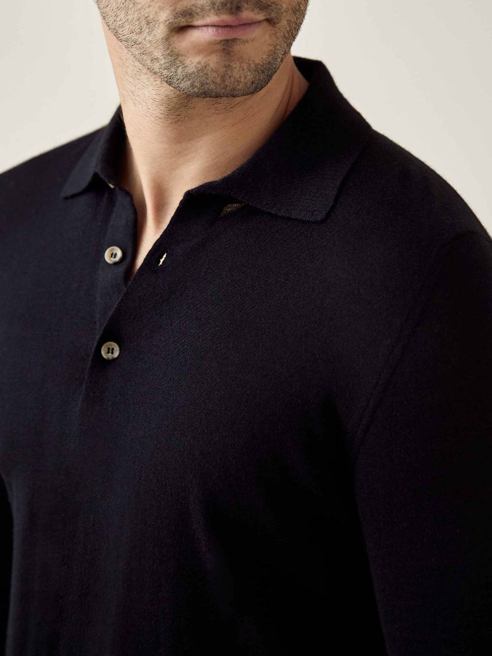 Luca Faloni Knitted PoloSeta-Cashmere Presa