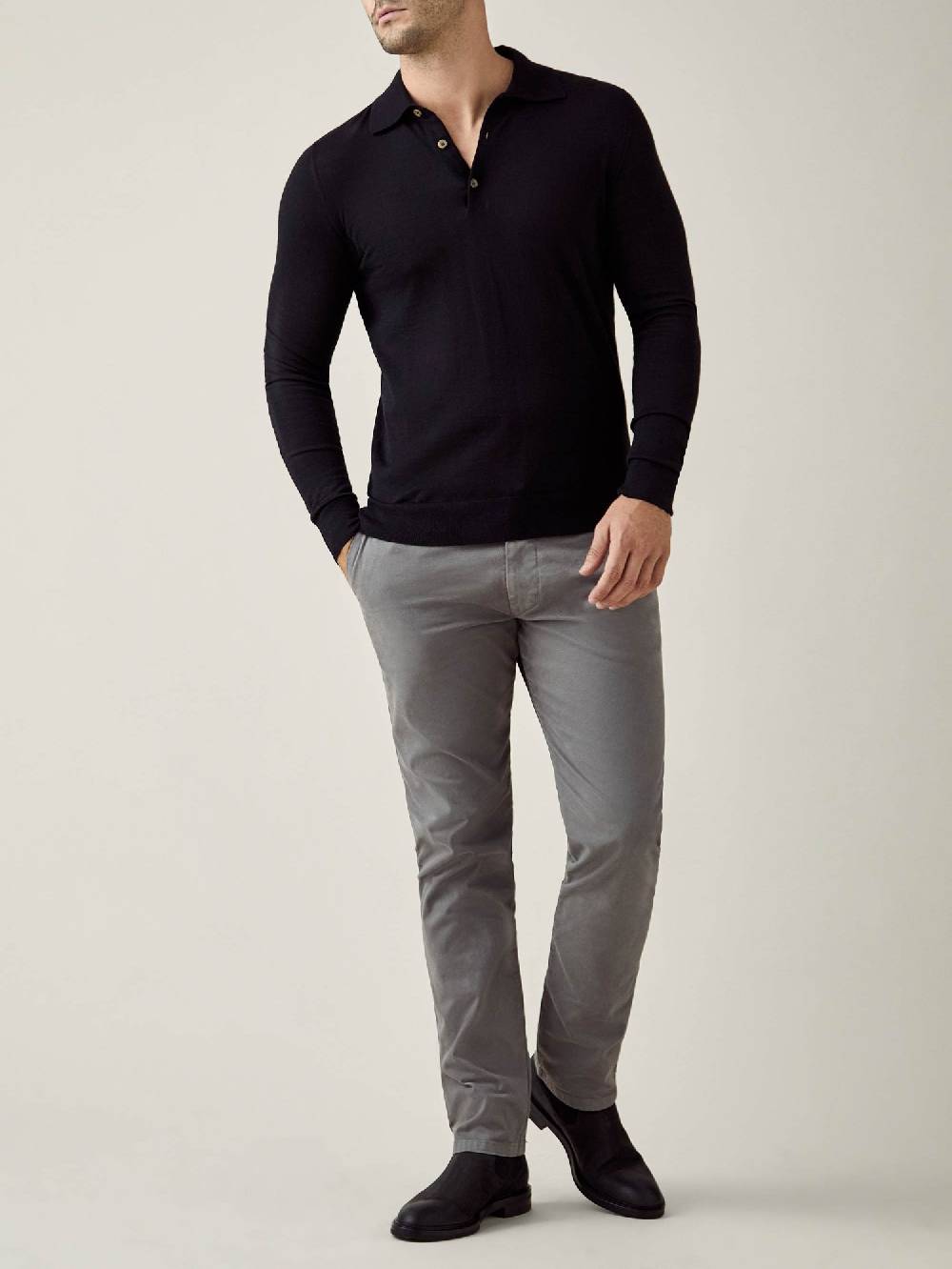 Luca Faloni Knitted PoloSeta-Cashmere Presa