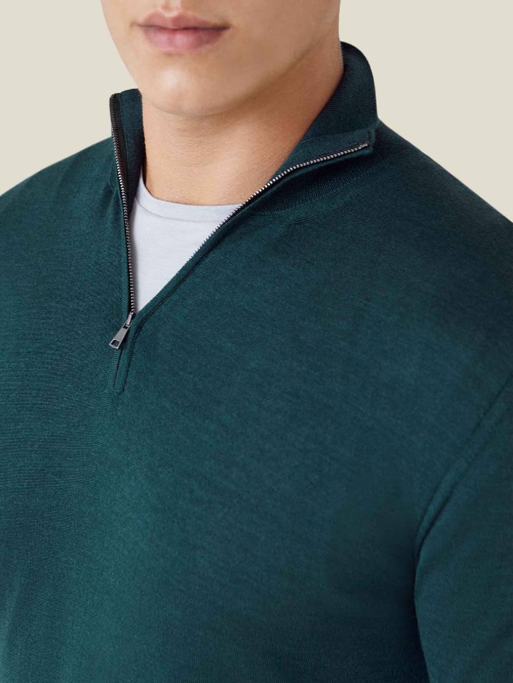 Luca Faloni Maglia con collo mezza zipSeta-Cashmere Saldi Di Fabbrica