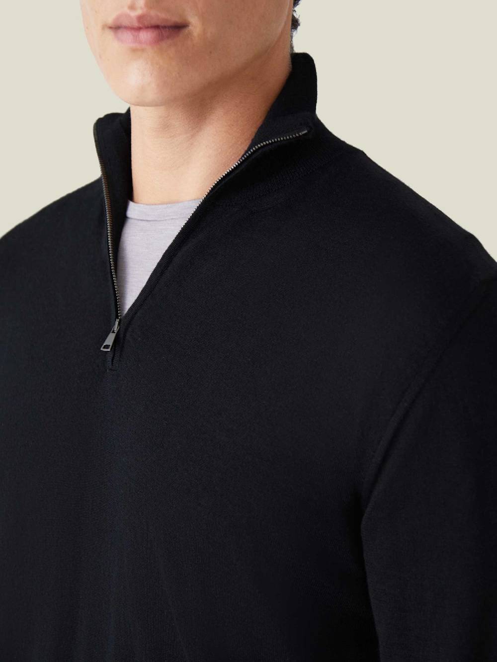 Luca Faloni Maglia con collo mezza zipSeta-Cashmere Vendite Flash