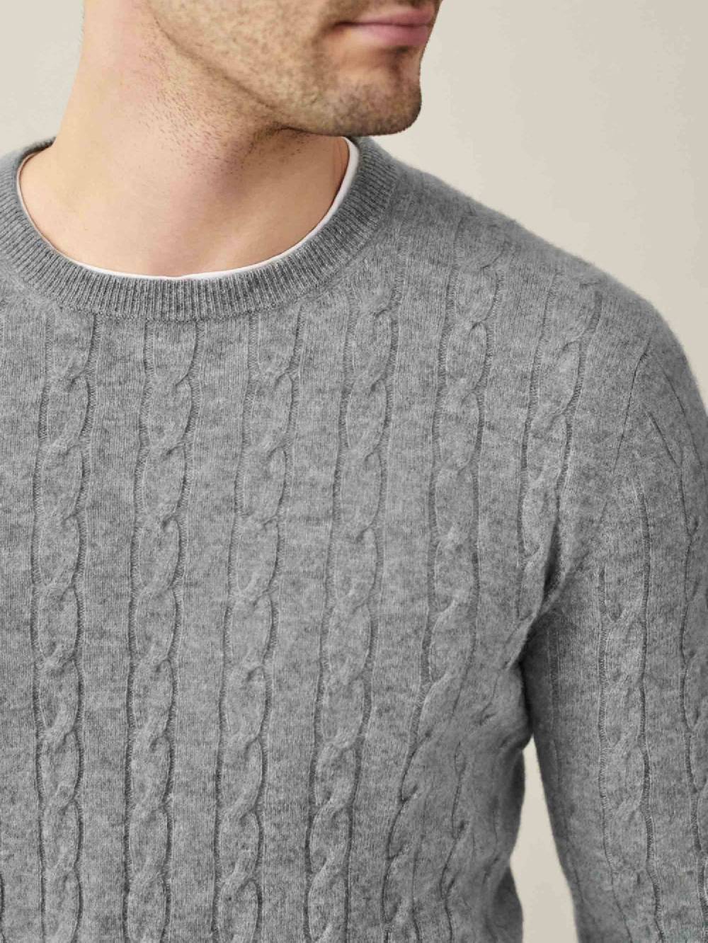 Luca Faloni Maglia a treccecashmere a 2 fili Promozione Limitata
