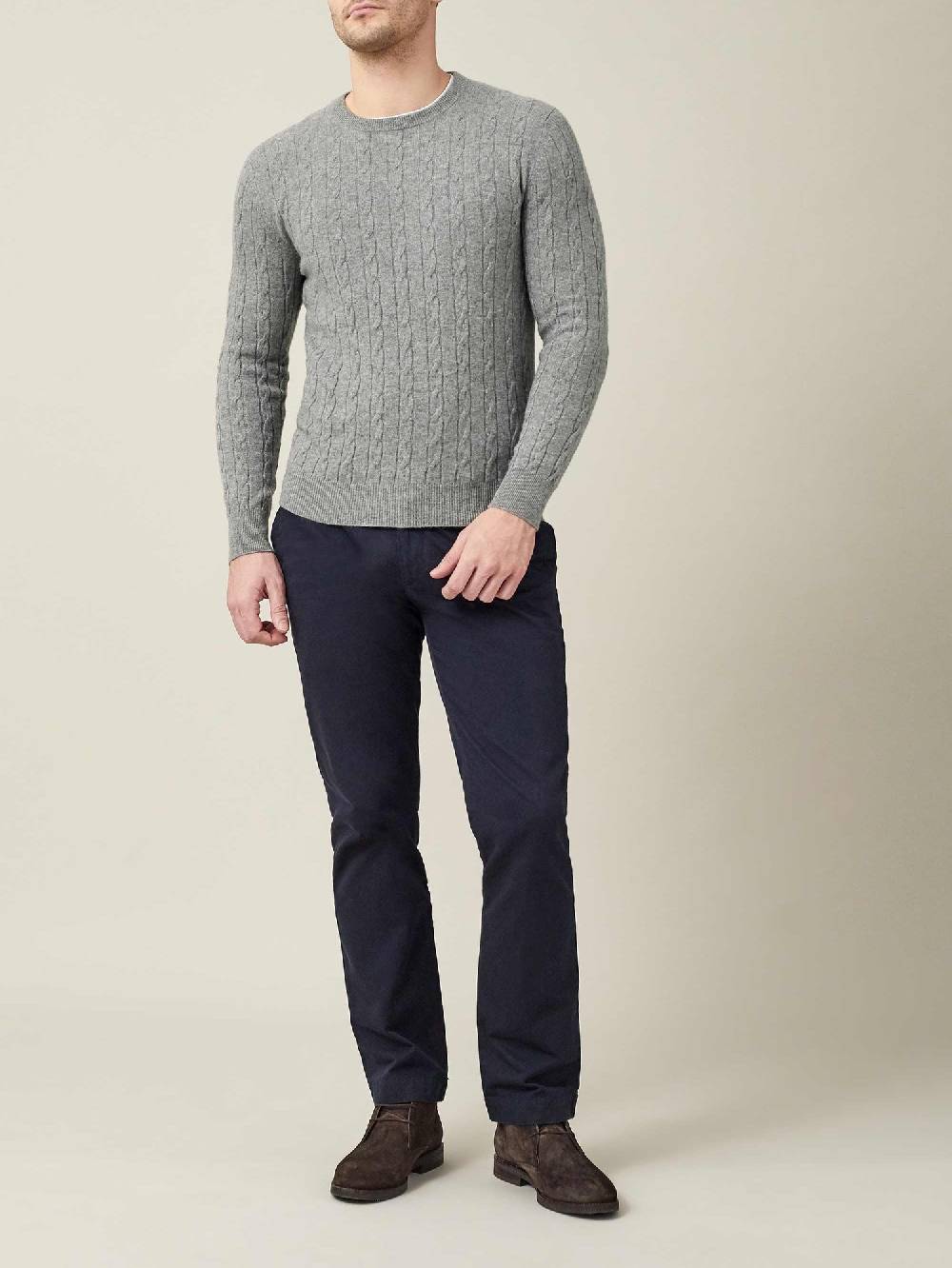 Luca Faloni Maglia a treccecashmere a 2 fili Promozione Limitata