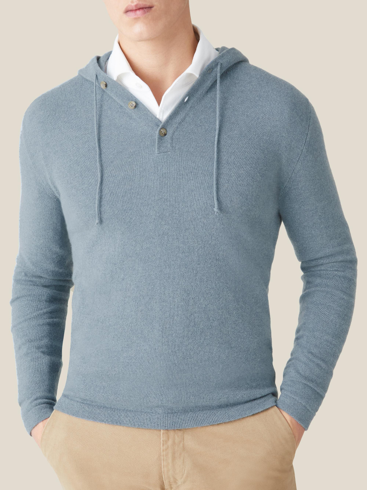 Luca Faloni Felpa con cappucciocashmere a 2 fili