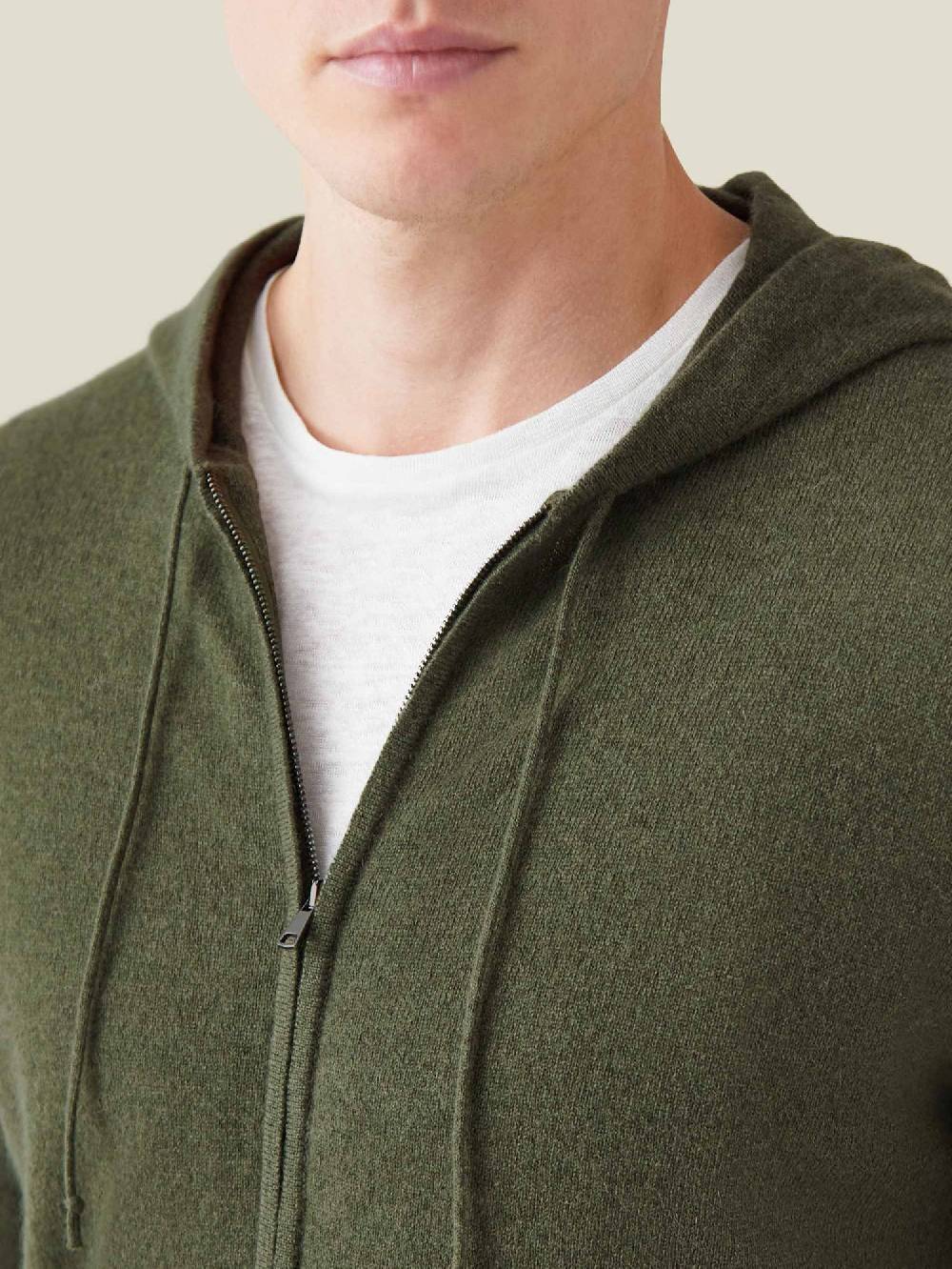 Luca Faloni Felpa con cappuccio e zipcashmere a 2 fili Shopping Online