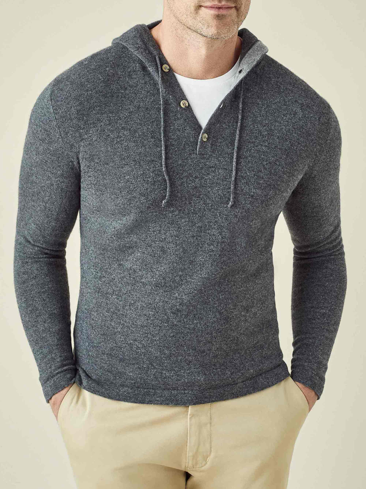 Luca Faloni Felpa con cappucciocashmere a 2 fili
