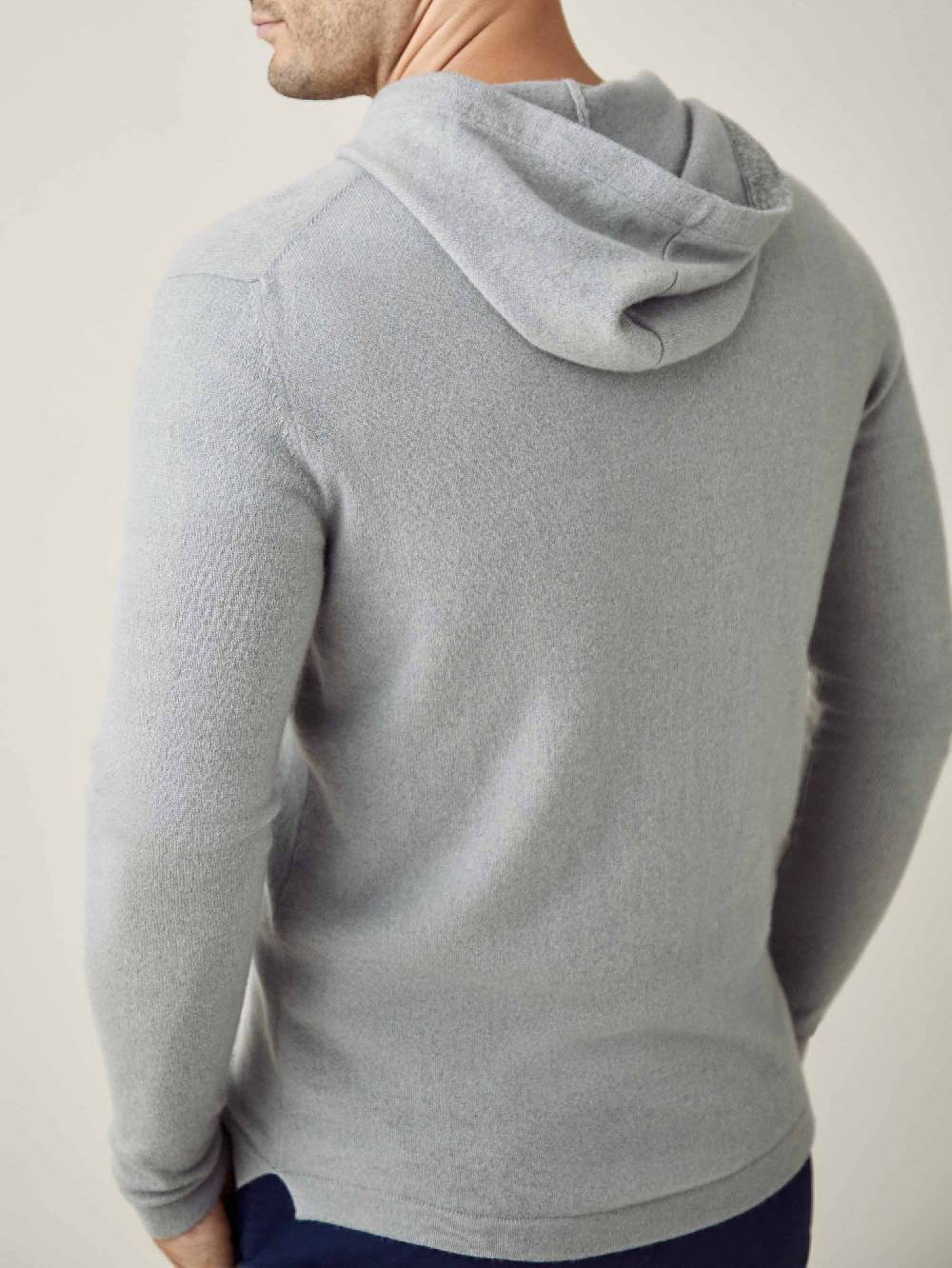 Luca Faloni Felpa con cappuccio e zipcashmere a 2 fili Sottocosto