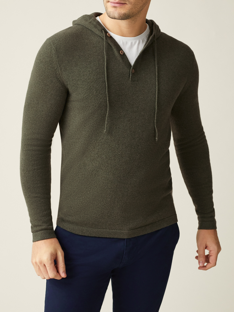 Luca Faloni Felpa con cappucciocashmere a 2 fili