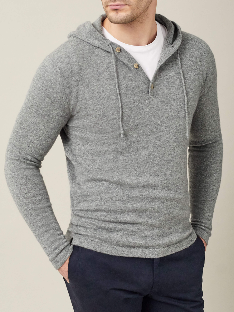 Luca Faloni Felpa con cappucciocashmere a 2 fili