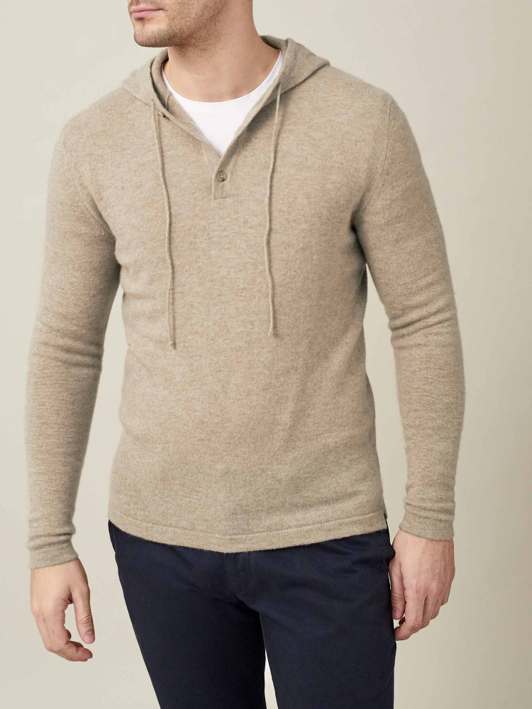 Luca Faloni Felpa con cappucciocashmere a 2 fili