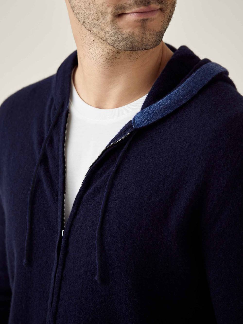 Luca Faloni Felpa con cappuccio e zipcashmere a 2 fili Online