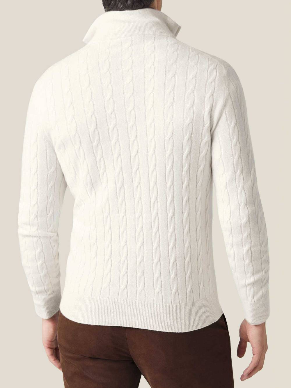 Luca Faloni maglia mezzocollo a trecce con zipcashmere a 2 fili Saldi