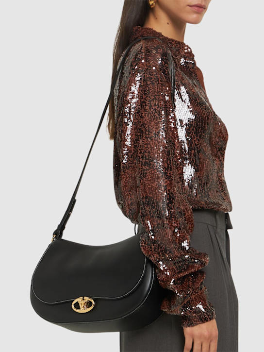 Luisaviaroma Borsa Saddle in pelle con logo Novità