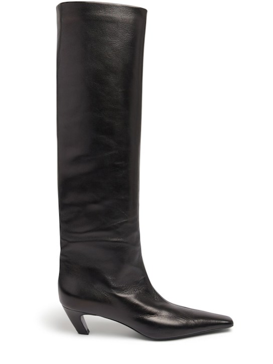 Luisaviaroma Stivali alti Davis in pelle 50mm