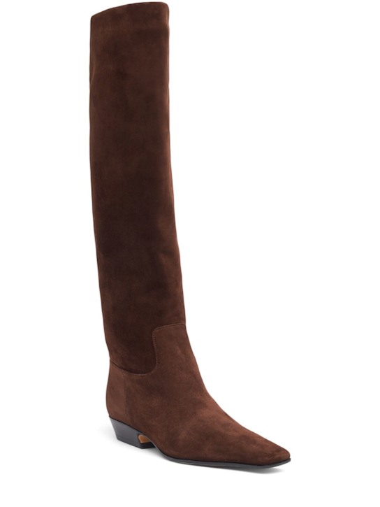 Luisaviaroma Stivali alti Marfa in pelle scamosciata 25mm Shopping Online