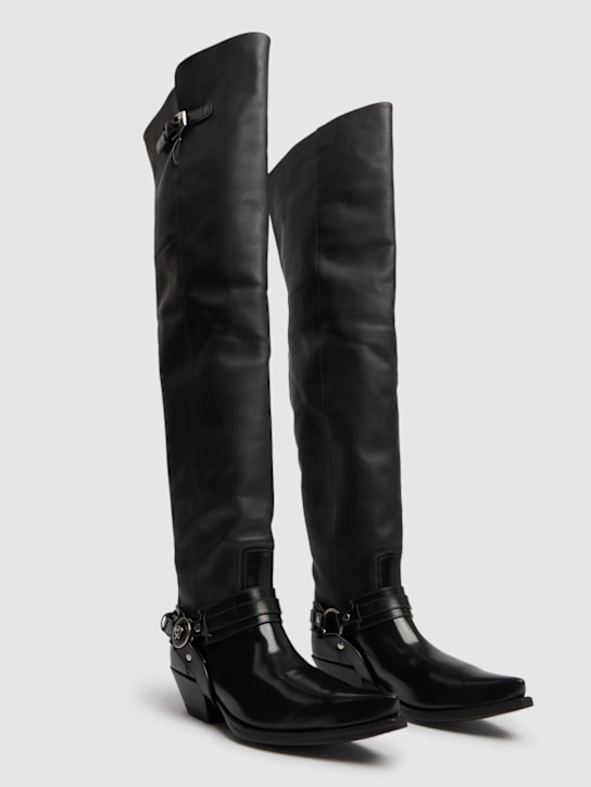 Luisaviaroma Stivali western sopra il ginocchio in pelle 40mm Qualità