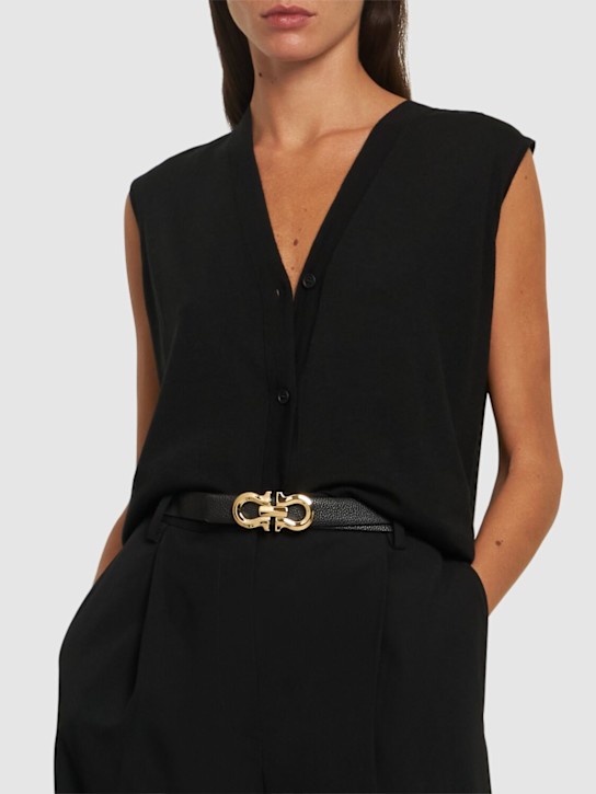 Luisaviaroma Cintura reversibile in pelle 25mm Nuova
