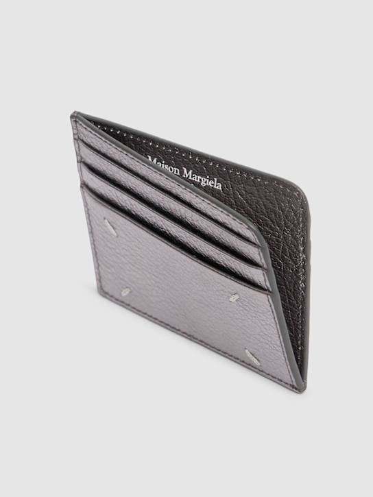 Luisaviaroma Porta tessere Slim Gap in pelle metallizzata Italy