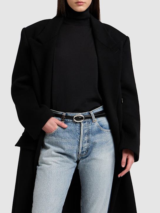 Luisaviaroma Cintura Boucle Ovale Arrondie in pelle 15mm Qualità