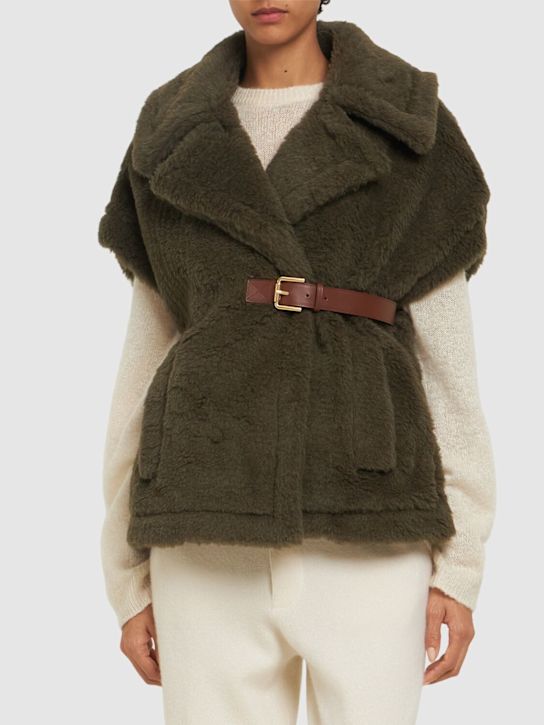 Luisaviaroma Cappa Abavo in shearling di cammello e seta Consegna Veloce