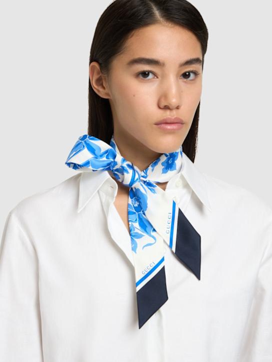 Luisaviaroma Foulard in seta stampa floreale In Vendita