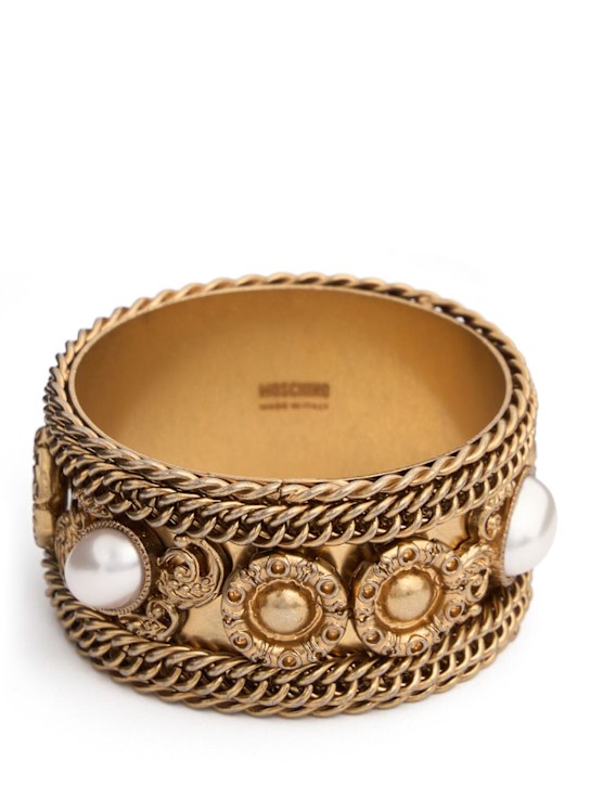 Luisaviaroma Bracciale rigido con catene e perle sintetiche