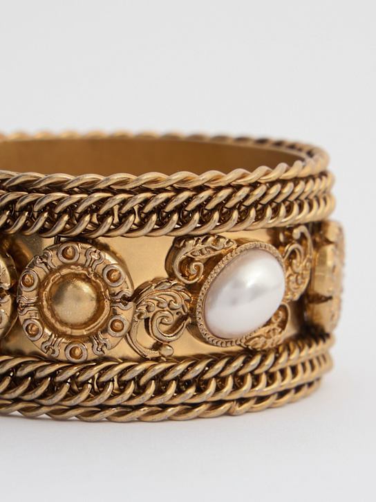 Luisaviaroma Bracciale rigido con catene e perle sintetiche Consegna Veloce