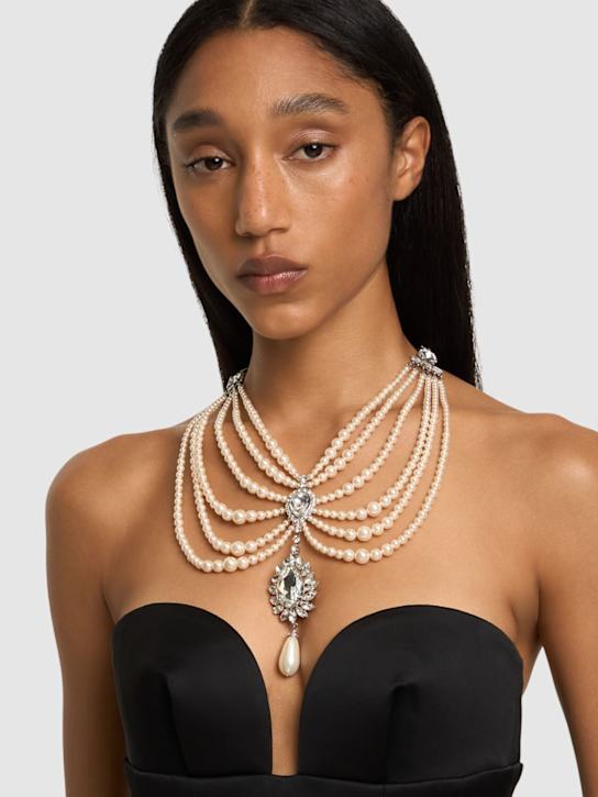 Luisaviaroma Collana con perle d’imitazione e cristalli Promozione Limitata