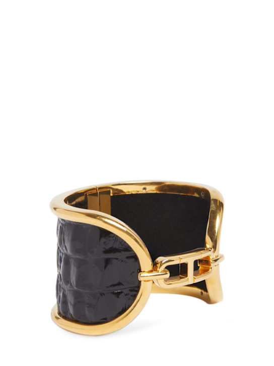 Luisaviaroma Bracciale in pelle goffrata e ottone Fino Al -60%