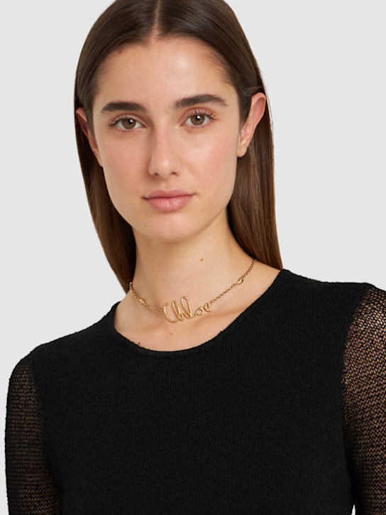 Luisaviaroma Collana con logo Chloé Prezzo basso