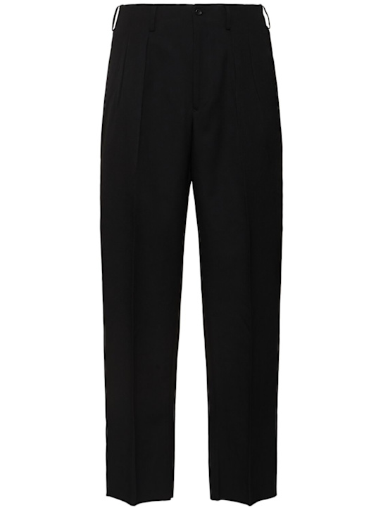 Luisaviaroma Pantaloni dritti in gabardina di lana con pinces