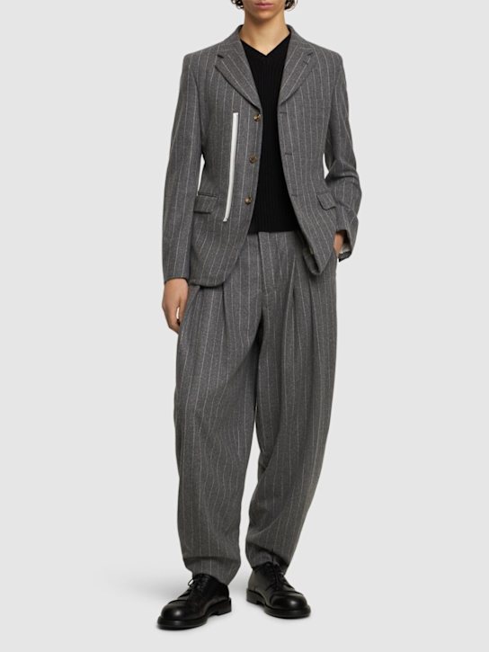 Luisaviaroma Pantaloni gessati in flanella di lana Vendite stagionali