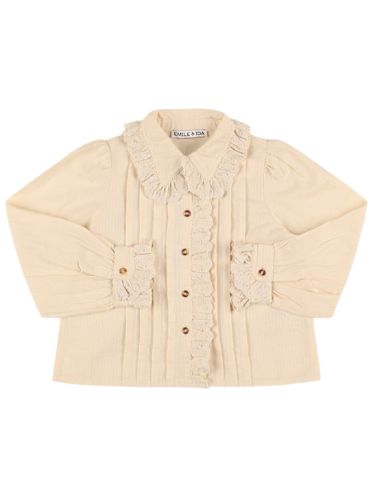 Luisaviaroma Camicia in cotone con ricami Promozione Limitata
