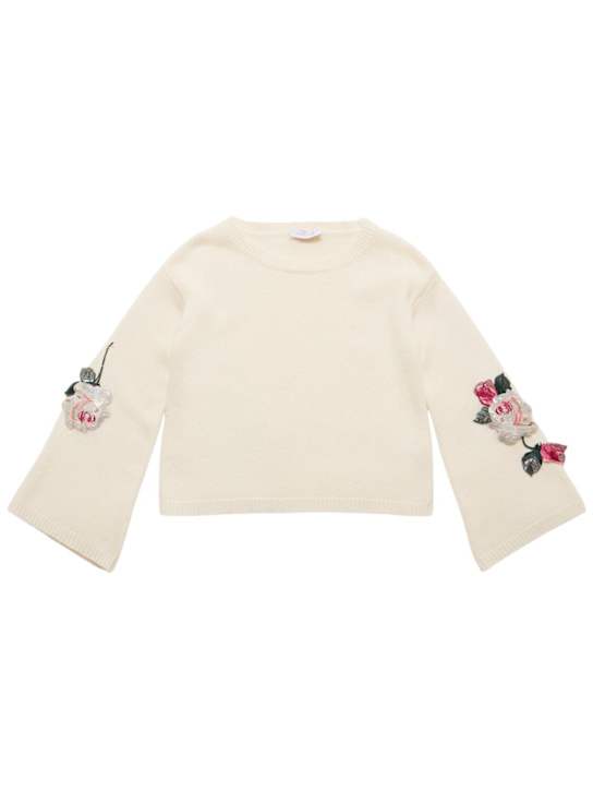 Luisaviaroma Maglia in misto lana con ricami Affare Del Giorno
