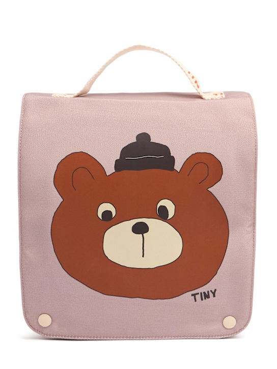 Luisaviaroma Zaino Bear in tela di cotone stampata