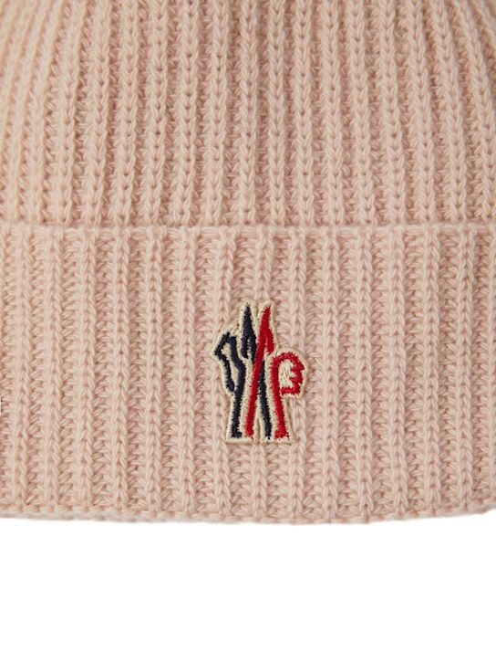 Luisaviaroma Logo virgin wool beanie Vendita calda