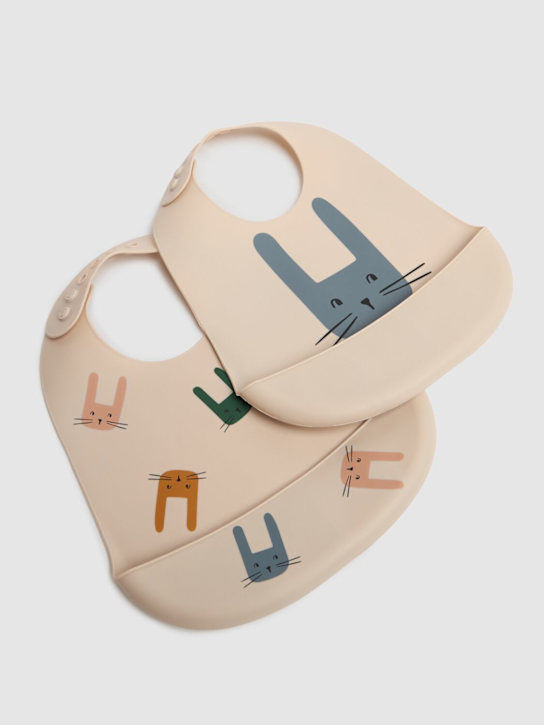 Luisaviaroma Set di 2 bavaglini in silicone stampato Offerta migliore