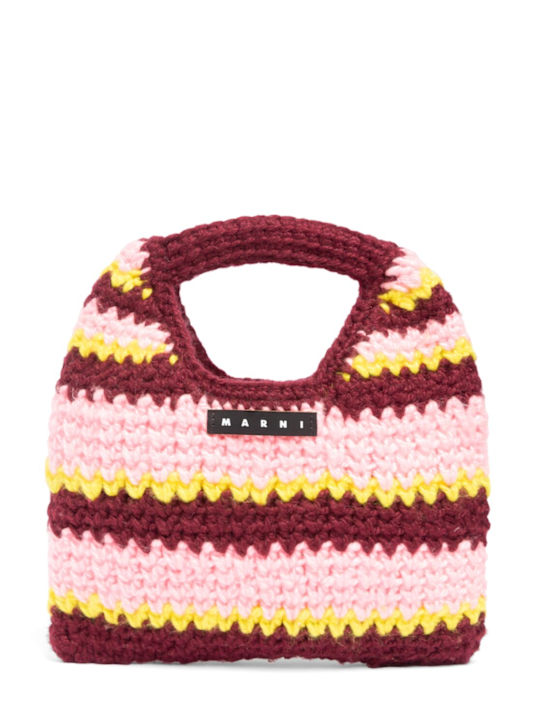 Luisaviaroma Borsa mini in crochet a righe Italy