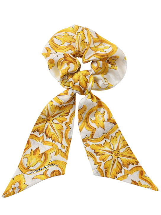 Luisaviaroma Scrunchie in cotone stampa Maiolica Spedizione Gratuita