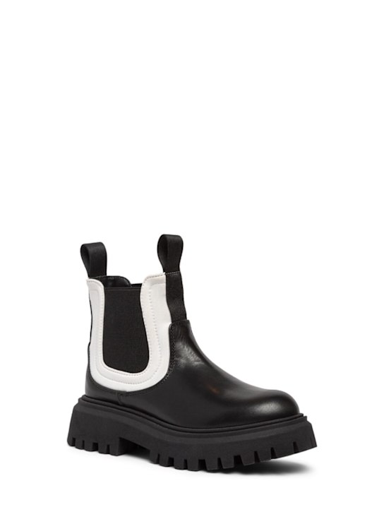 Luisaviaroma Stivali in pelle e techno con logo Offerta esclusiva