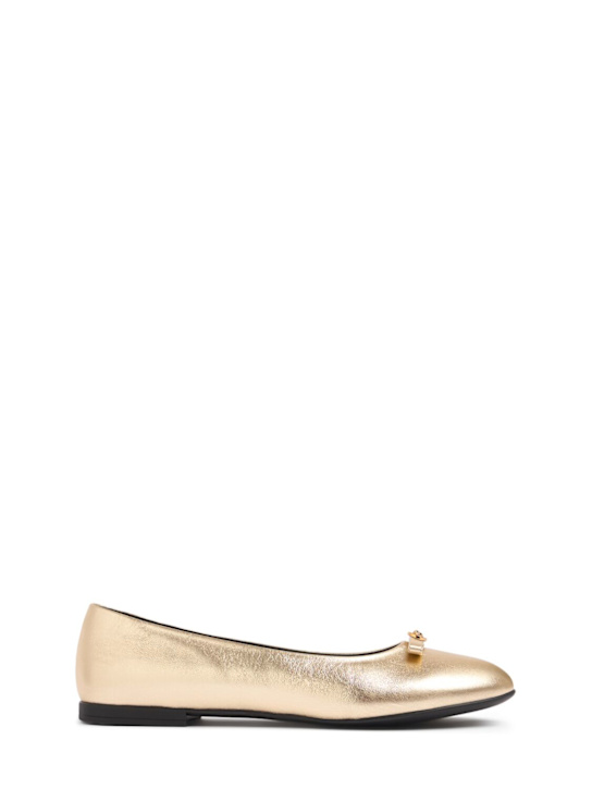 Luisaviaroma Ballerine in pelle metallizzata con fiocco