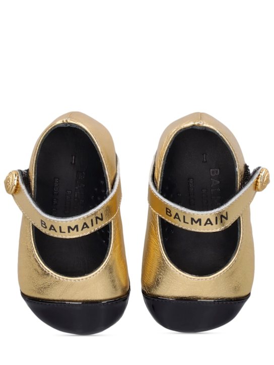 Luisaviaroma Ballerine in pelle con logo Sostegno trimestrale