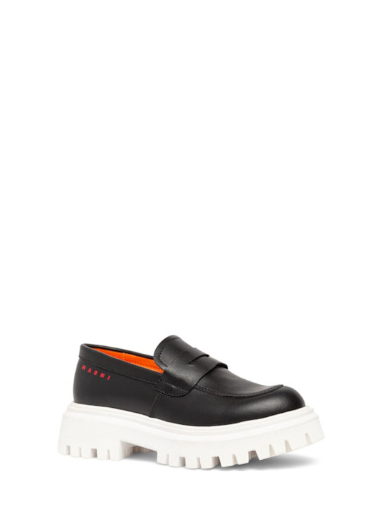 Luisaviaroma Mocassini in pelle con logo 50% di sconto con spedizione gratuita